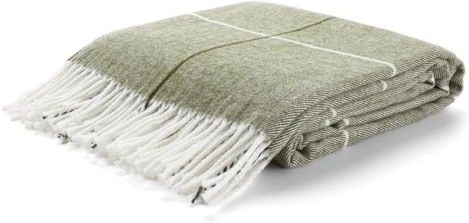 Arus Highlands Collection Tartan Plaid Design Throw Blanket Green Stripes 60" X 80" | Amazon (US)