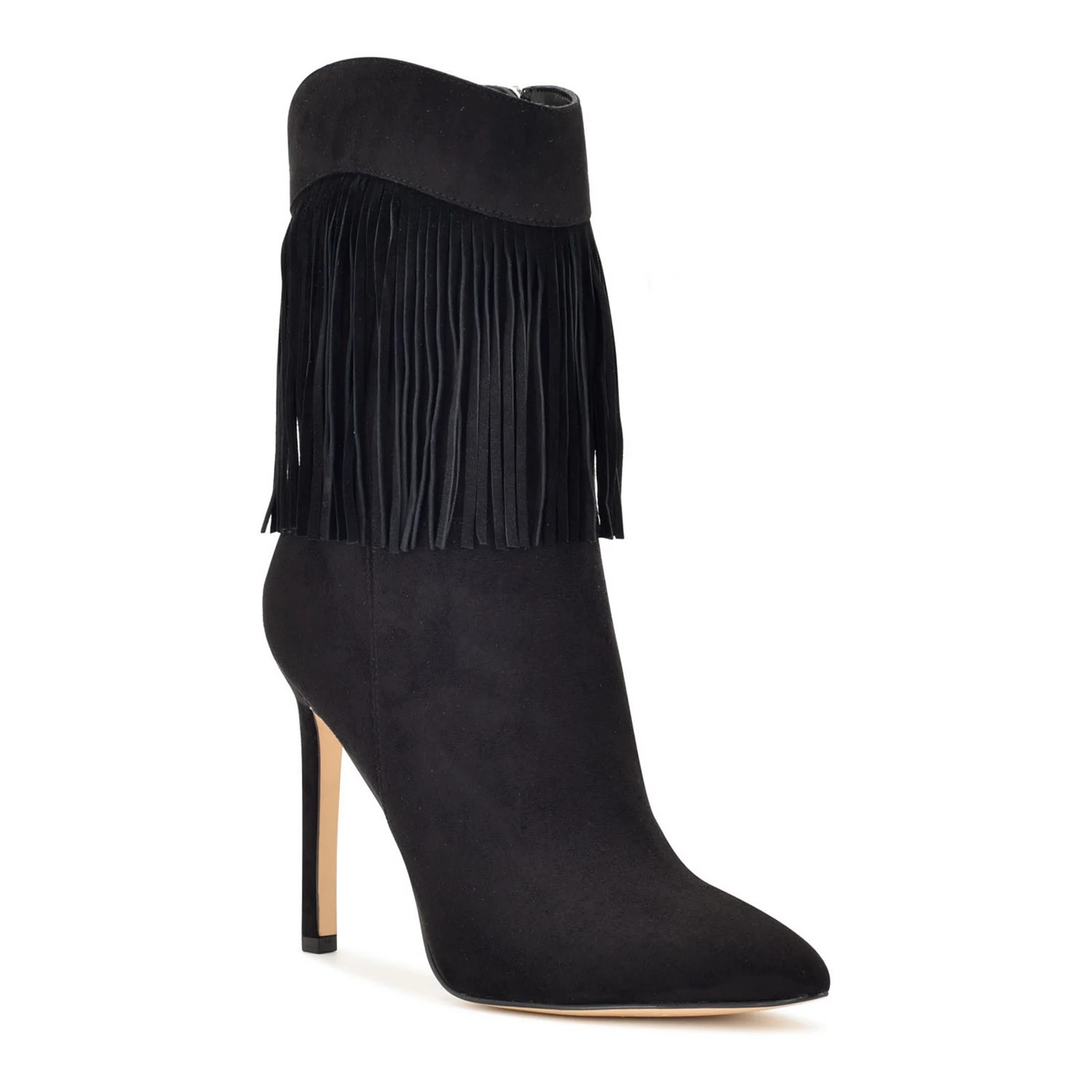Nine West Tries Women's Fringe Ankle Boots, Size: 10, Black | Kohl's