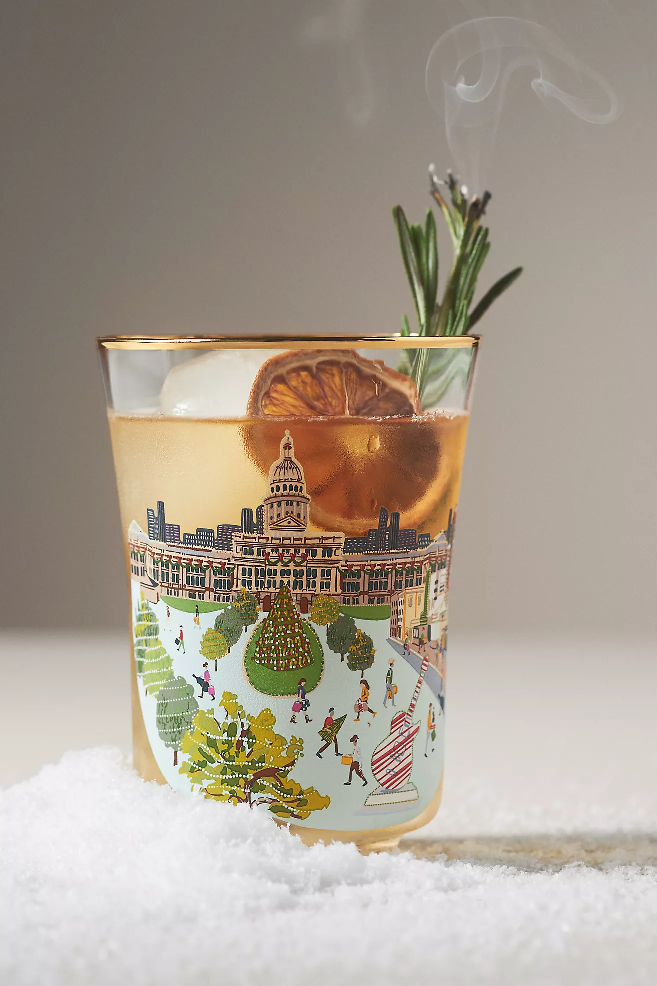 Holiday in the City Juice Glass | Anthropologie (US)