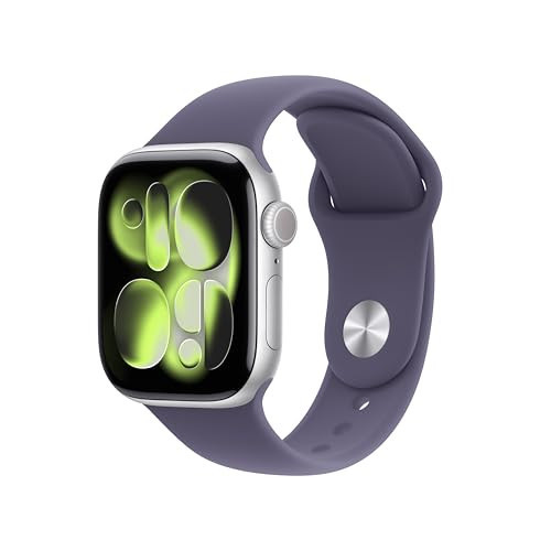 Apple Watch Series 11 [GPS 42mm] Smartwatch with Silver Aluminum Case with Purple Fog Sport Band - S/M. Sleep Score, Fitness Tracker, Health Monitoring, Always-On Display, Water Resistant | Amazon (US)