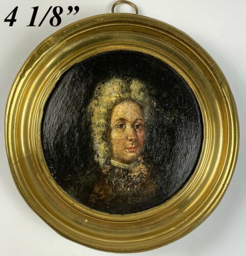 Antique c.1600s French Portrait Miniature Oil Painting on Wood Panel, in Frame  | eBay | eBay US