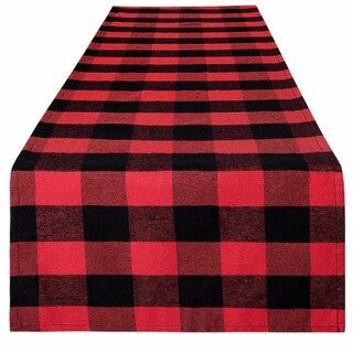 Table Runner Thick Poly Cotton Buffalo Plaid Table Runners (14 x72 ) - Black and Red | Kroger