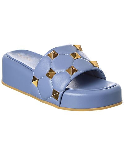 Roman Stud Leather Flatform Slide | Rue La La