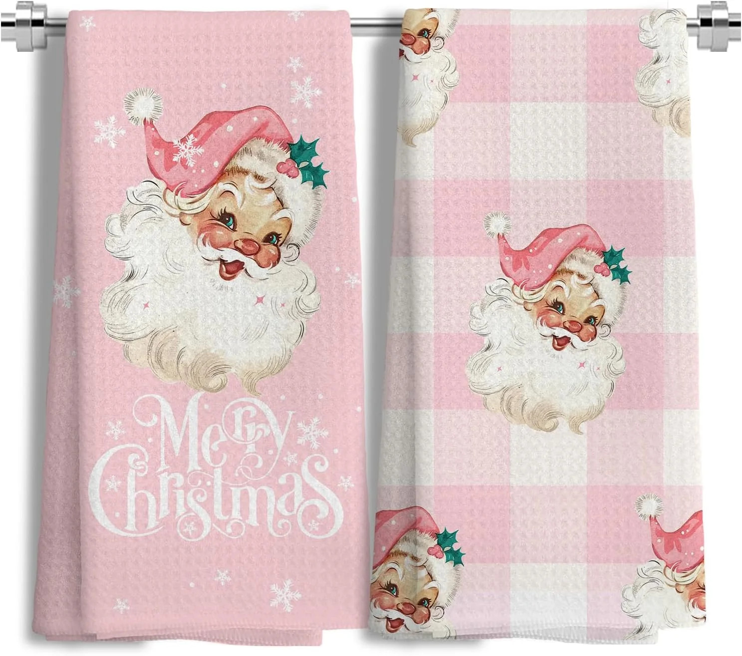 Christmas Kitchen Towels, Red and Green Christmas Bow Tree Candy Canes Decorative Dish Towels Tea... | Walmart (US)