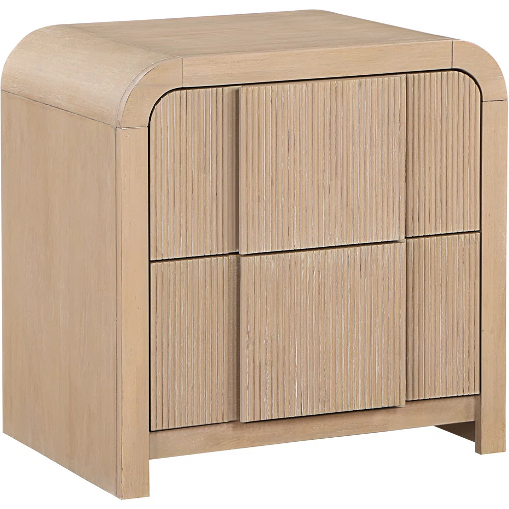 Meridian Furniture USA Fluted Solid Wood Nightstand | Wayfair | Wayfair North America