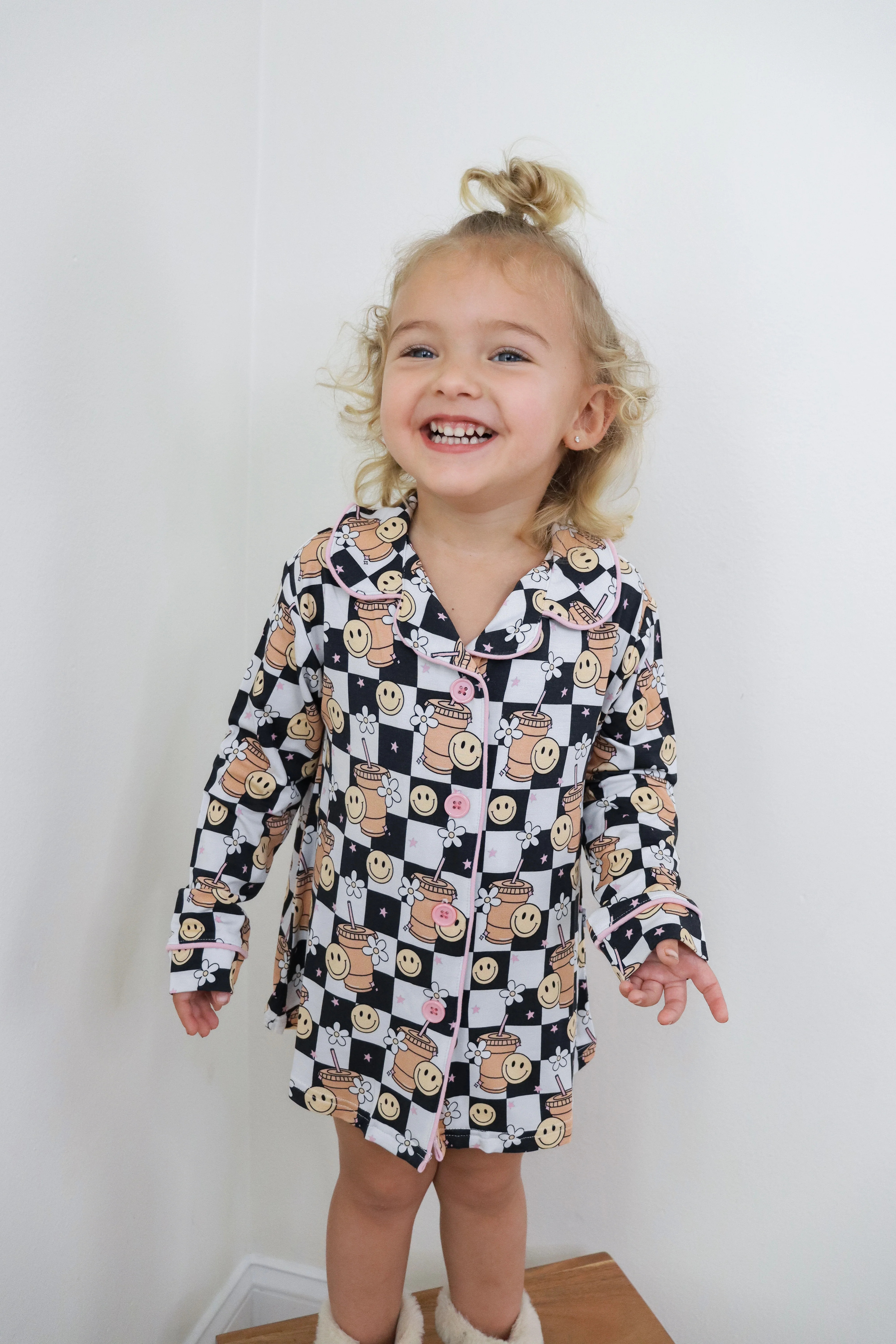 SMILEY CUP OF CHECKERS GIRL'S DREAM GOWN | DREAM BIG LITTLE CO