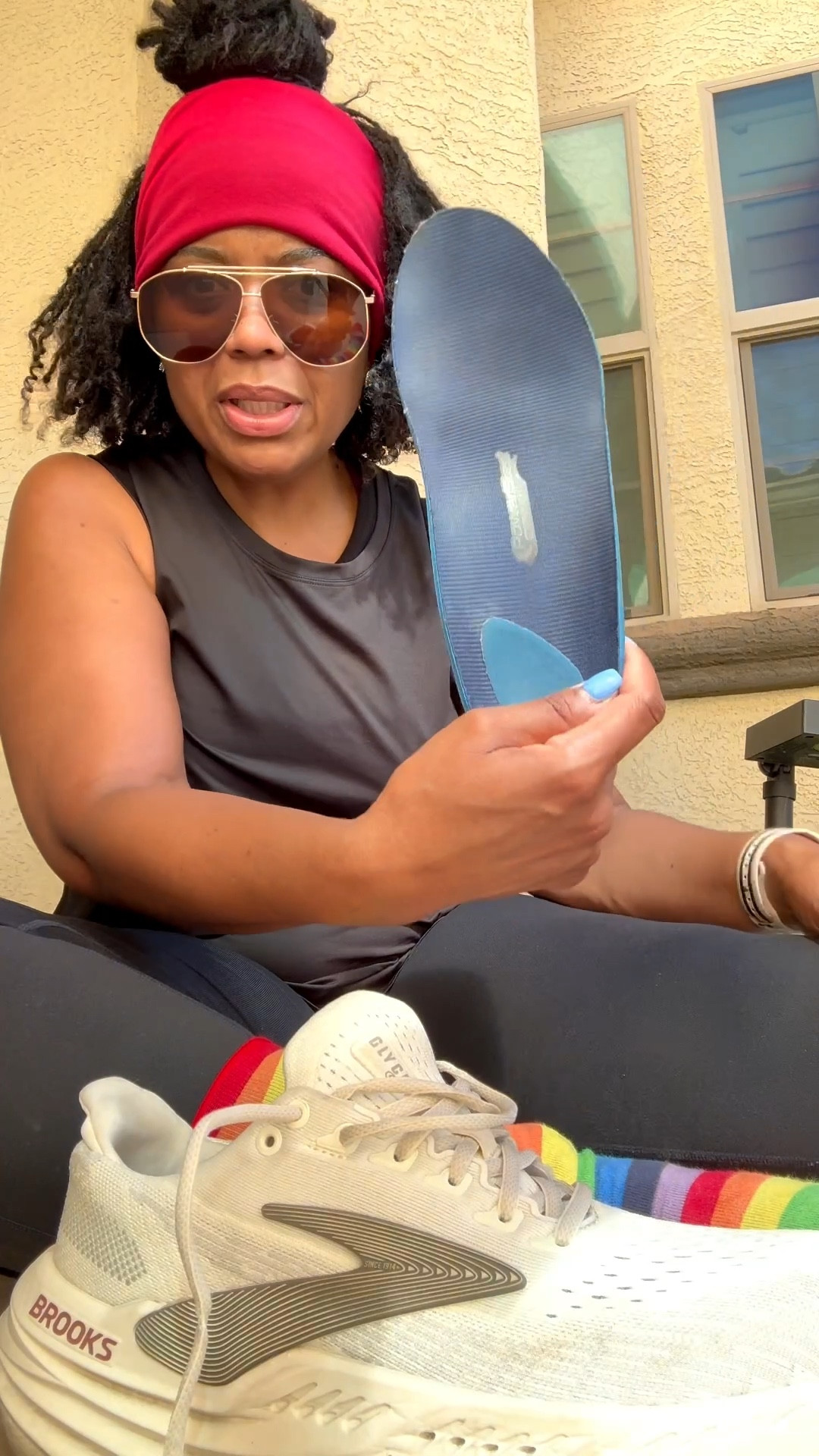 Brooks and orthotics go together REAL good for me!! ￼If you have foot problems you want these!!! 

#LTKU #LTKOver40 #LTKdayinmylife