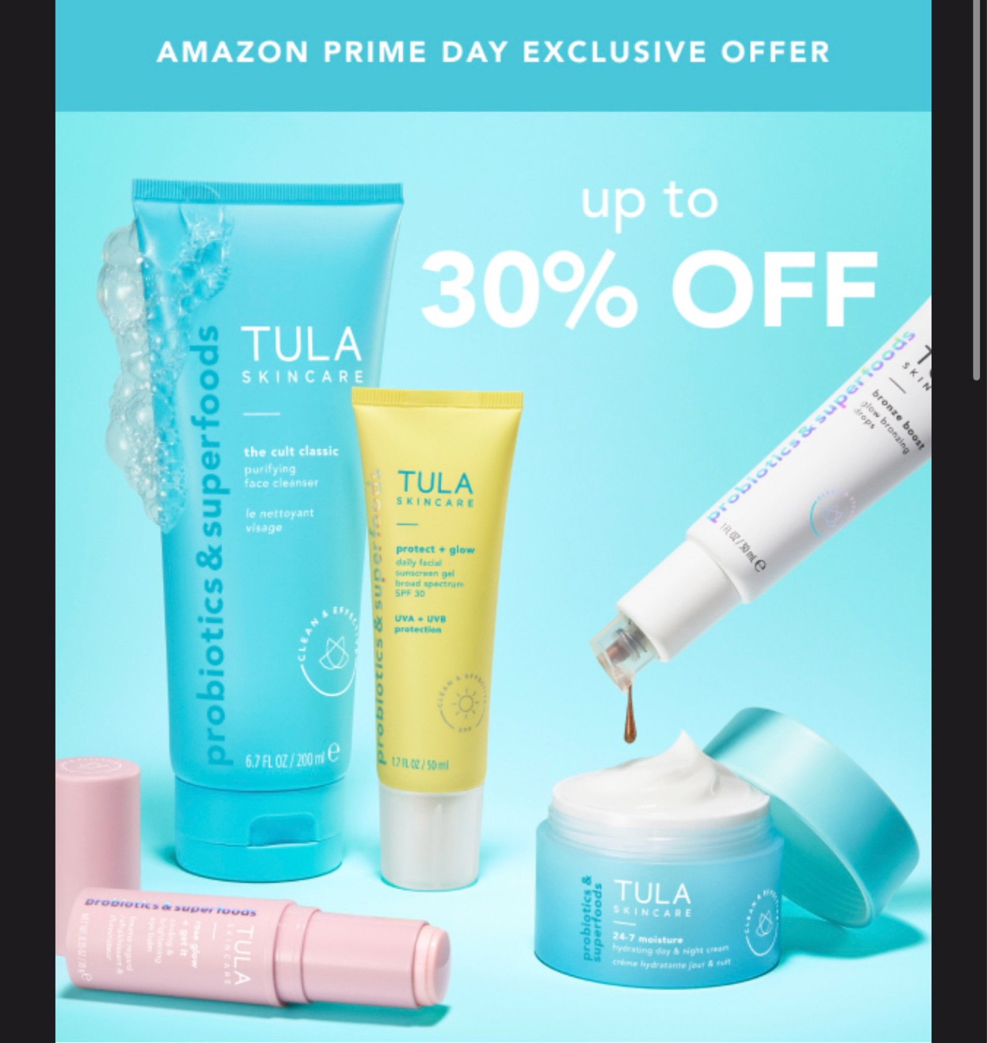 Tula is a must have on Prime day! Take advantage of the up to 30% off sale and stock up on your faves! 

#LTKFindsUnder100 #LTKBeauty #LTKSaleAlert