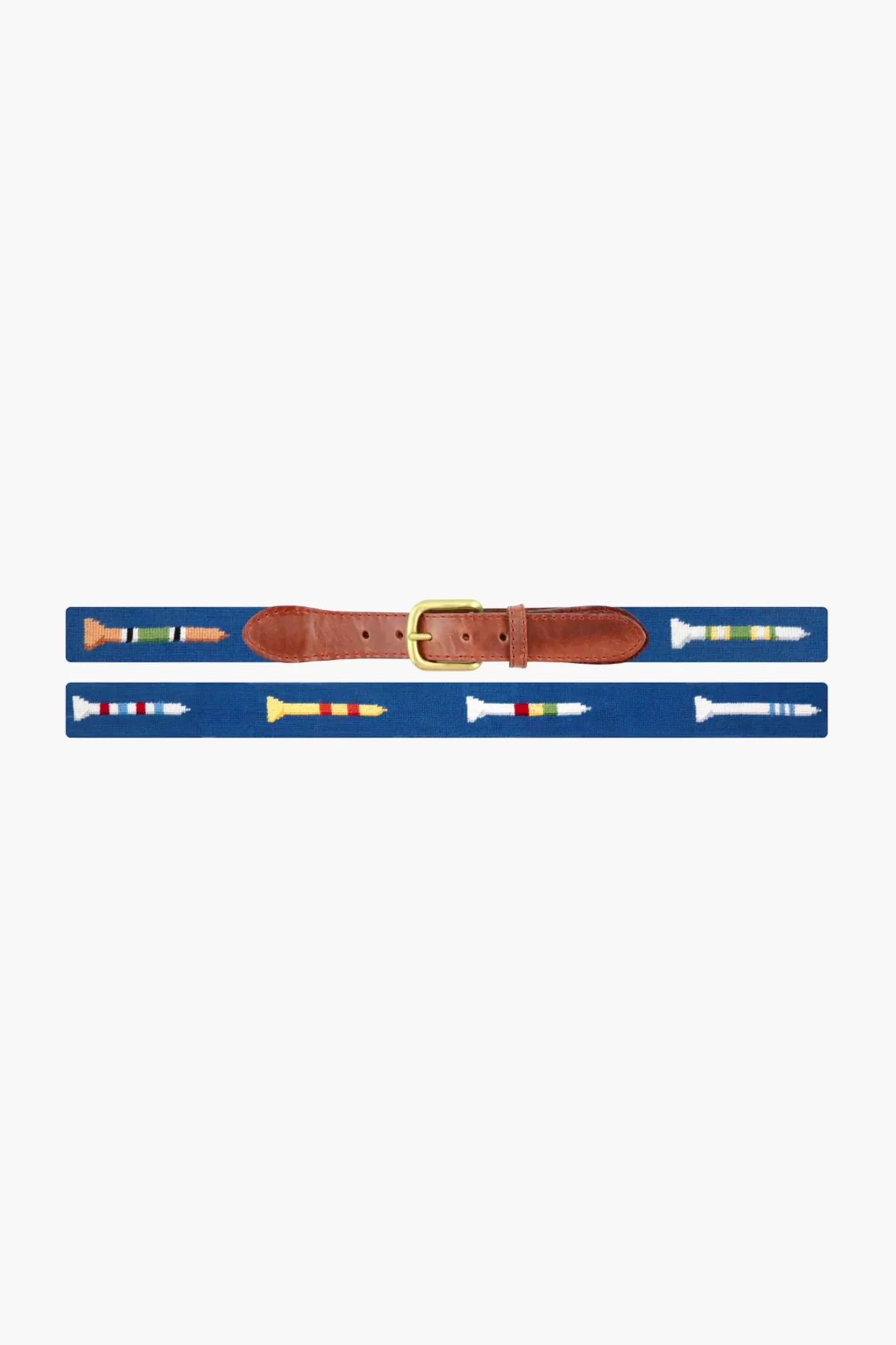 Navy Needlepoint Golf Tees Belt | Tuckernuck (US)