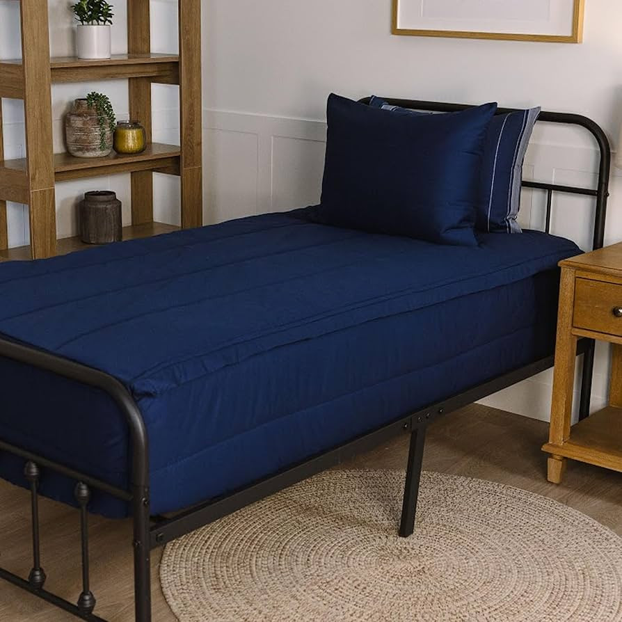 Beddy's Navy Blue All-in-One Zipper Bedding Set - Minky Lined - Full | Amazon (US)
