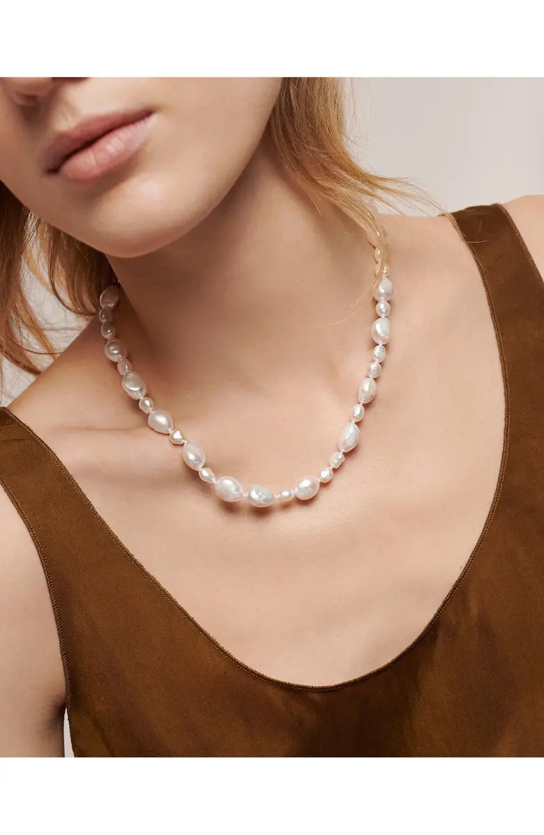 Monica Vinader Nura Reef Irregular Freshwater Pearl Necklace | Nordstrom | Nordstrom