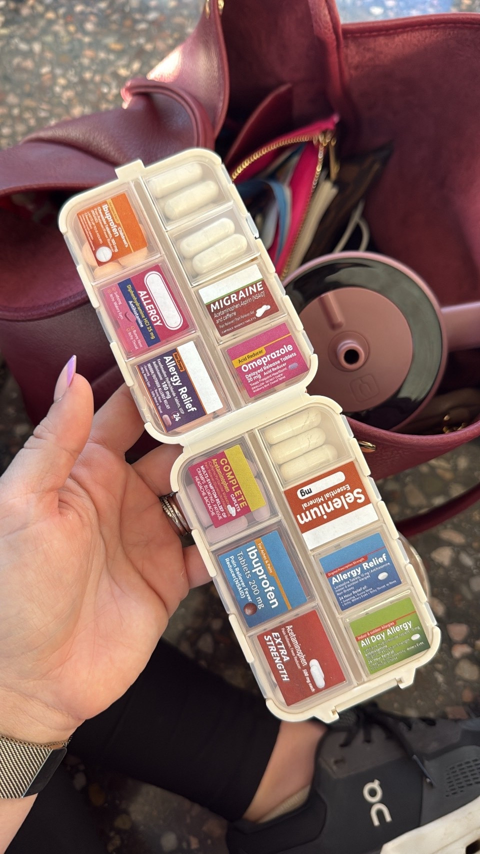 This is a travel necessity!  It has room for any meds you need for travel or everyday life! Comes with a ton of stickers for the meds to be labeled! 

#LTKmomlife #LTKTravel #LTKdayinmylife
