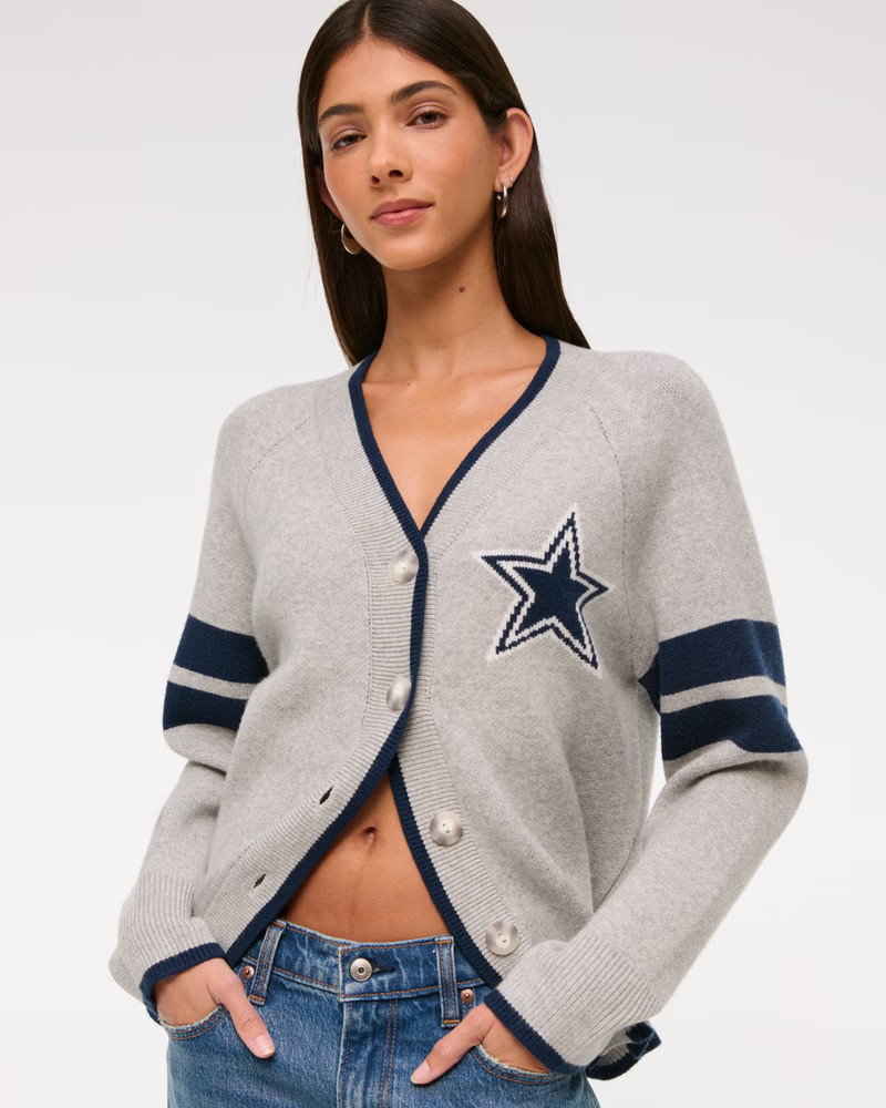 Women's Detroit Lions LuxeLoft Cardigan | Women's Up To 40% Off Select Styles | Abercrombie.com | Abercrombie & Fitch (US)