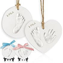 Baby Handprint Footprint Ornament Keepsake Kit - Newborn Imprint Ornament Kit for Baby Girl, Boy ... | Amazon (US)