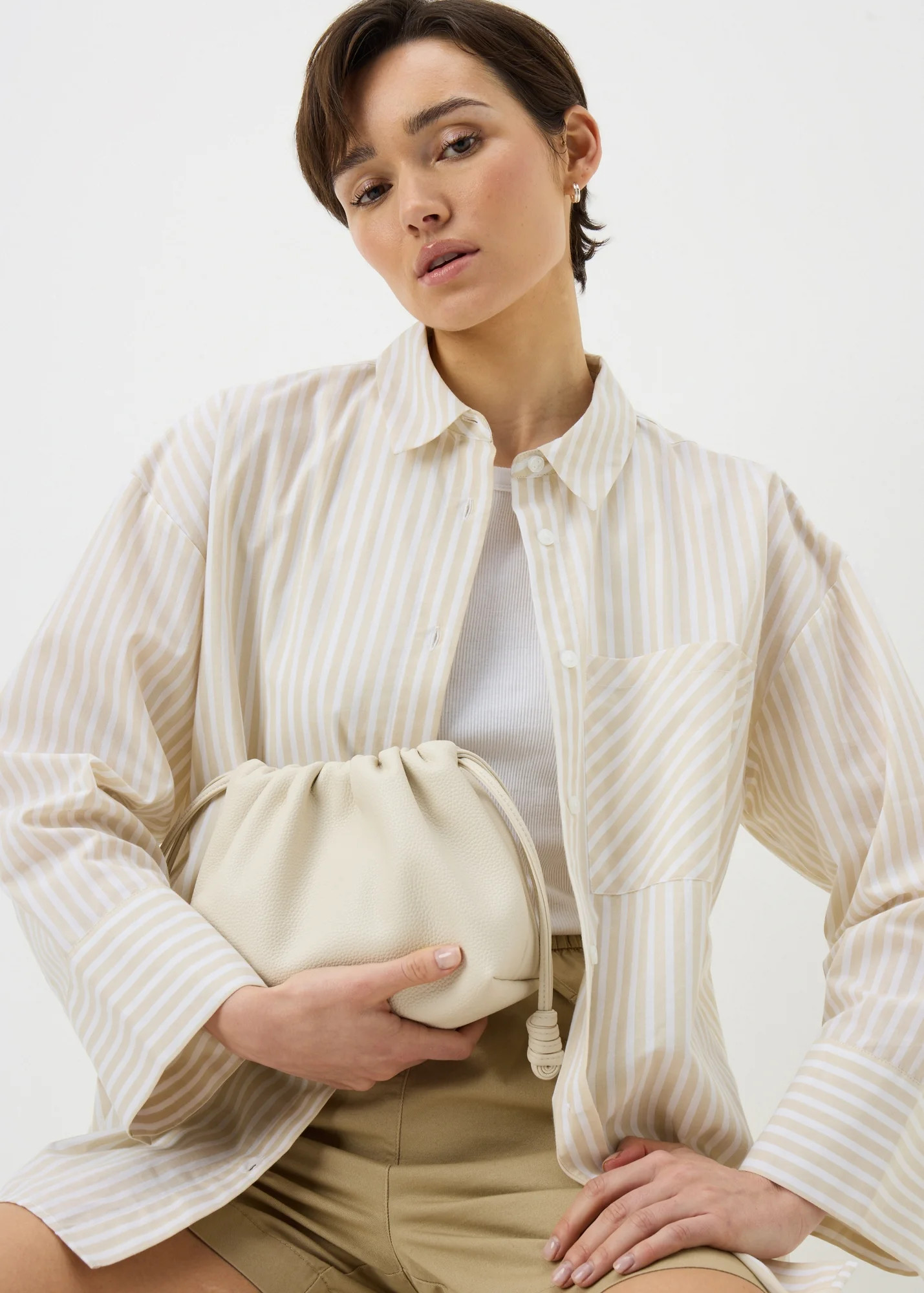 Cream Pouch Bag | Matalan (UK)