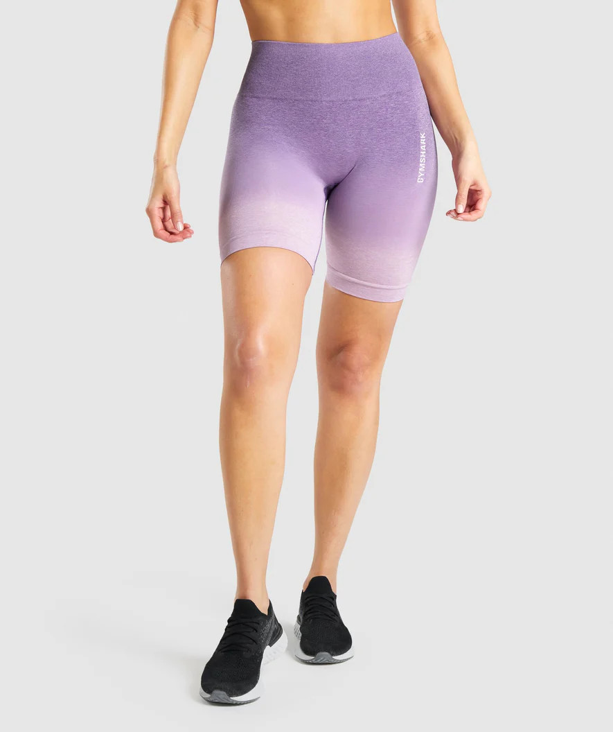 Gymshark Adapt Ombre Seamless Shorts - Light Purple Marl/Purple | Gymshark (Global)
