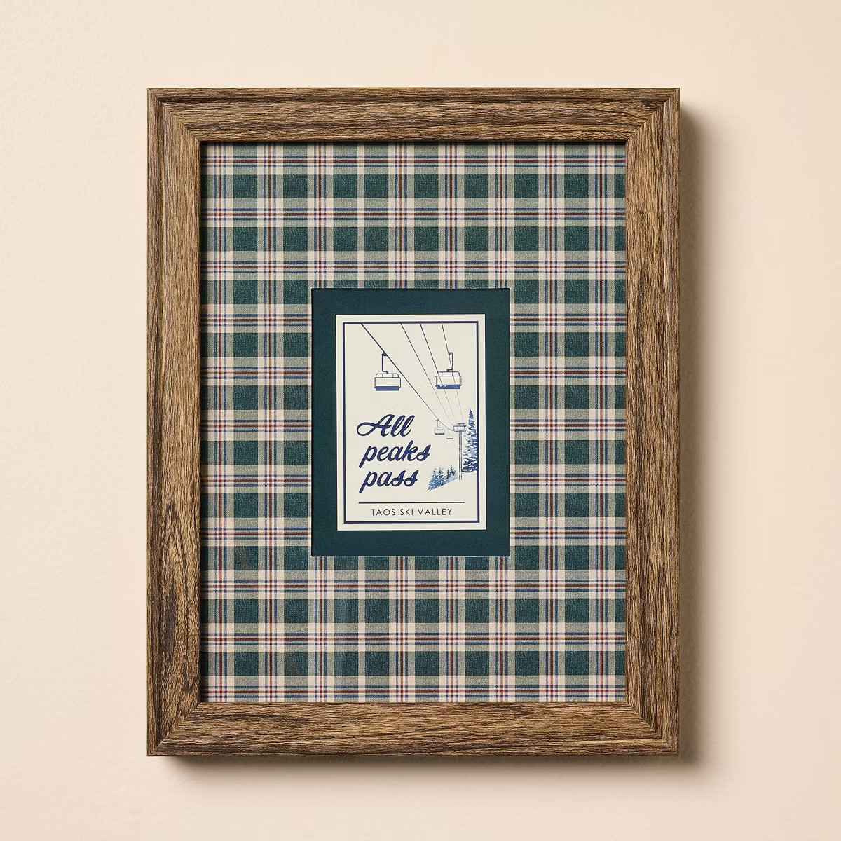 8"x10" Plaid Matte Ski Framed Wall Art - Hearth & Hand™ with Magnolia | Target
