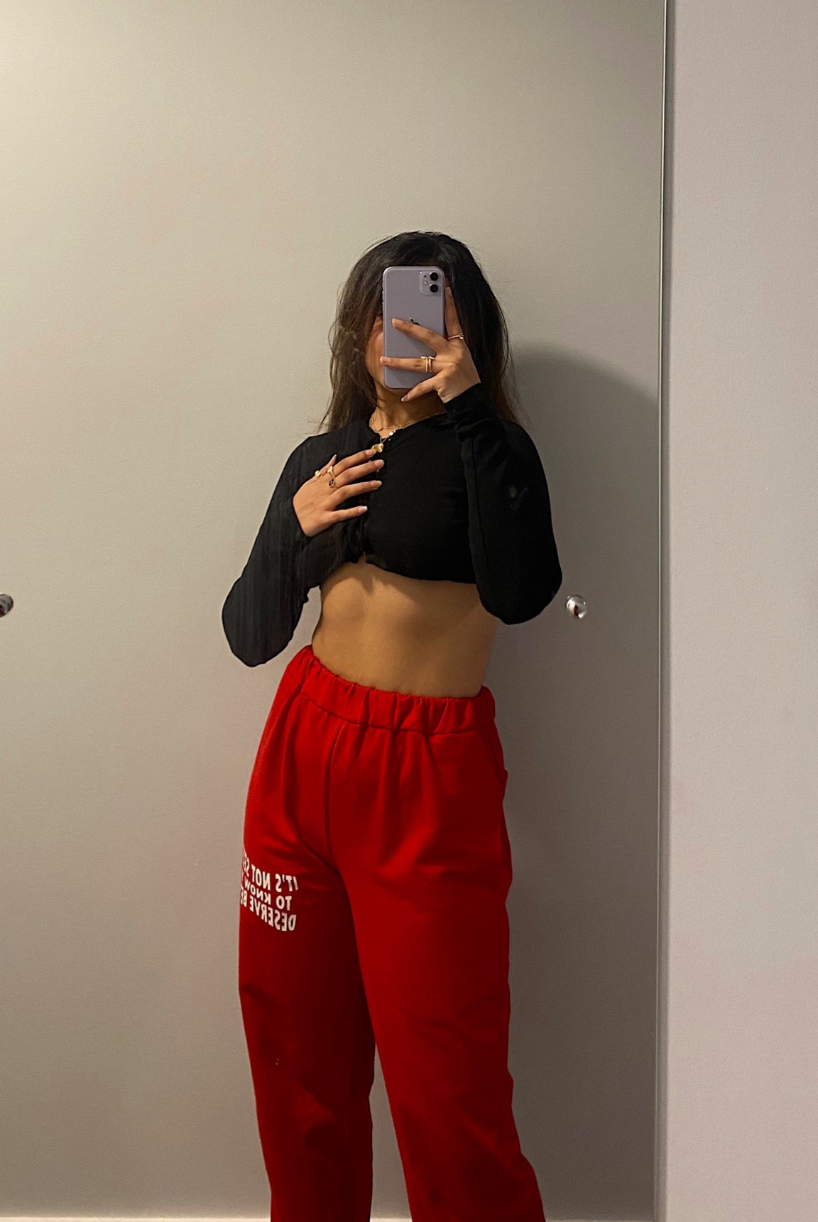 Red joggers and black crop top✨

#LTKtravel #LTKunder50 #LTKunder100