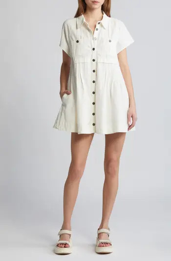 Ronnie Cotton Poplin Mini Shirtdress | Nordstrom