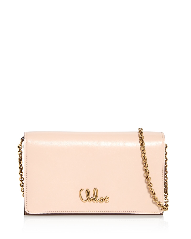 Chloe Iconic Leather Flap Wallet On Chain | Bloomingdale's (US)