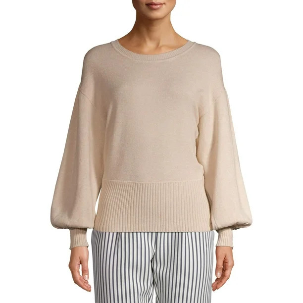 Time and Tru Women's Balloon Sleeve Pullover | Walmart (US)