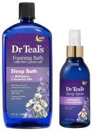 Dr Teal's Foaming Bath Sleep Soak & Sleep Spray with Melatonin & Essential Oils Gift Set | Amazon (US)