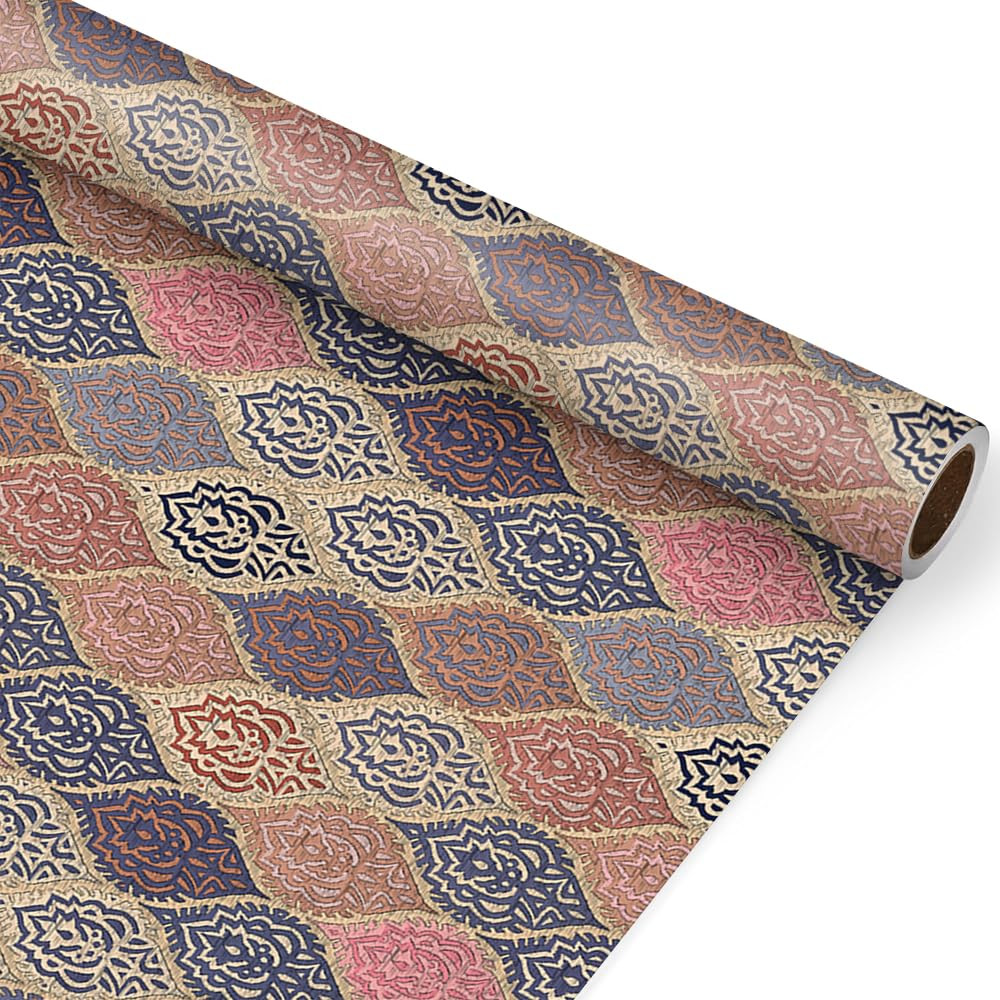 WALL-KNACK 17" X 393" Boho Vintage Brwon Art Mosaic Wrapping Paper Gift Wrap Roll for Wedding, Mo... | Amazon (US)