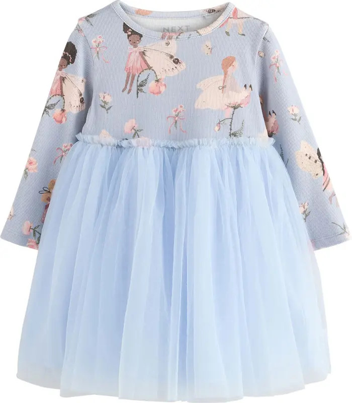Kids' Fairy Print Long Sleeve Dress | Nordstrom