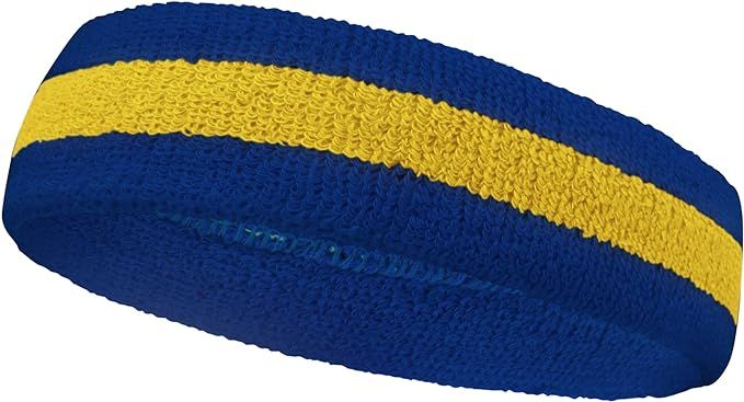 COUVER 2 Color Stripe Terry Sports Headband (1 Piece) | Amazon (US)