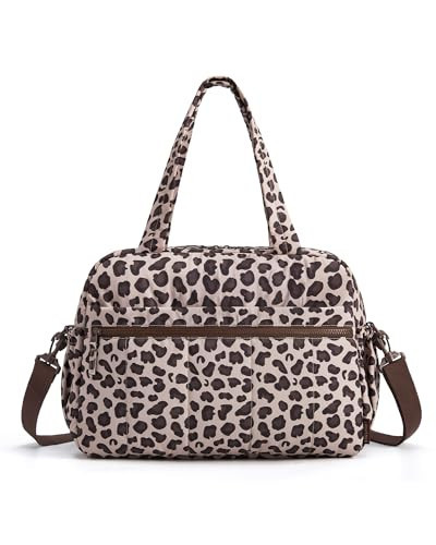 BAGSMART Gym Bag for Women, Duffle Bag for Travel with Wet Pocket, Lightweight Carry on Weekender Duffel, Water Resistant, Twilight Leopard | Amazon (US)