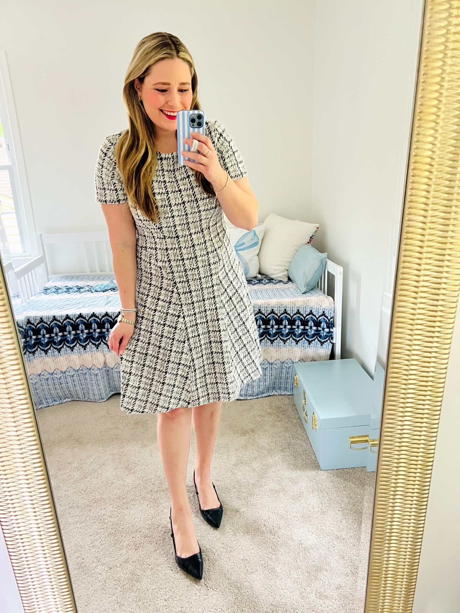 Spring Work Outfit || Tweed Dress || White Tweed || 

#LTKWorkwear #LTKootd