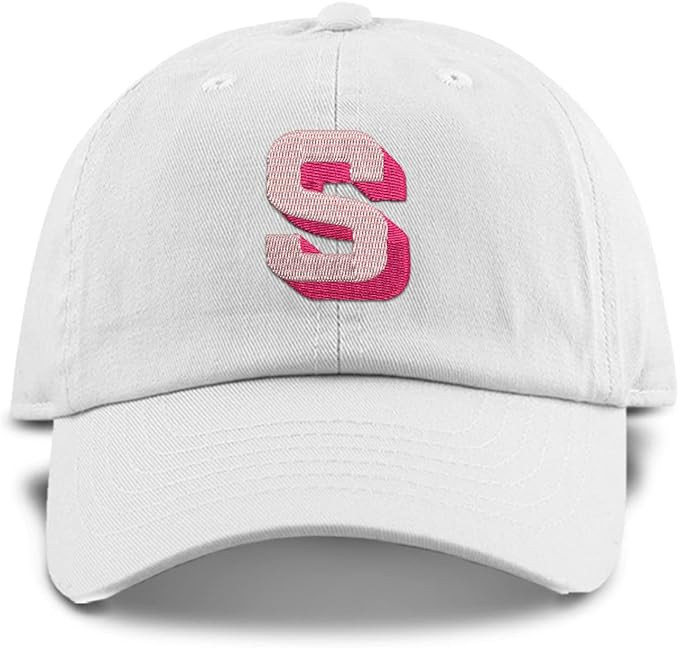 Monogram Initial Modern Shadow Letter Baseball Cap - Toddler, Youth Kids, and Adult Adjustable Wh... | Amazon (US)