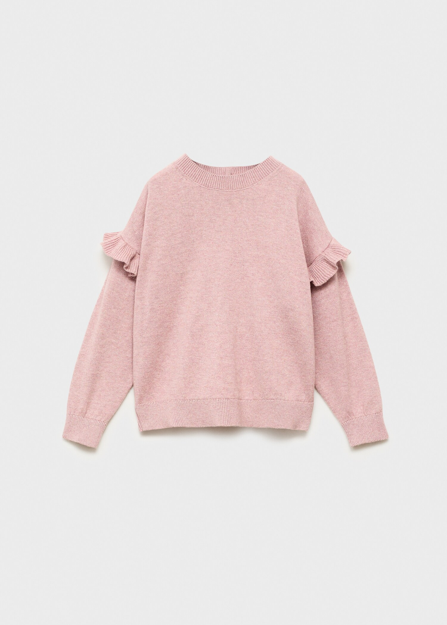 Ruffle knitted sweaterCurrent price [£ 17.99 ]£ 17.99Select a colourPink | MANGO (UK)