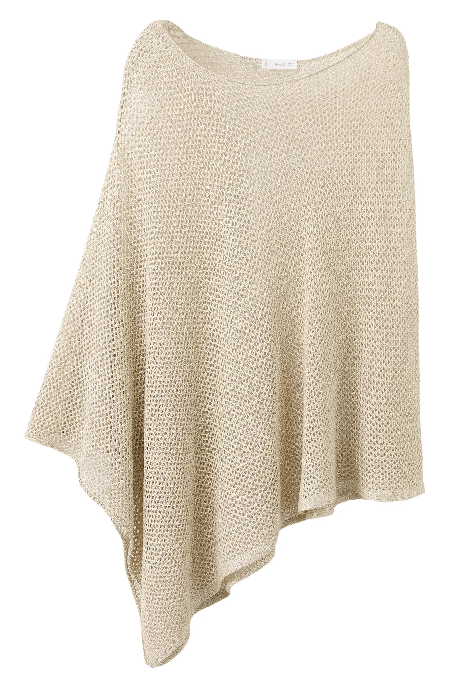 MANGO TEEN Asymmetric Lurex Knit Cap | Nordstrom | Nordstrom