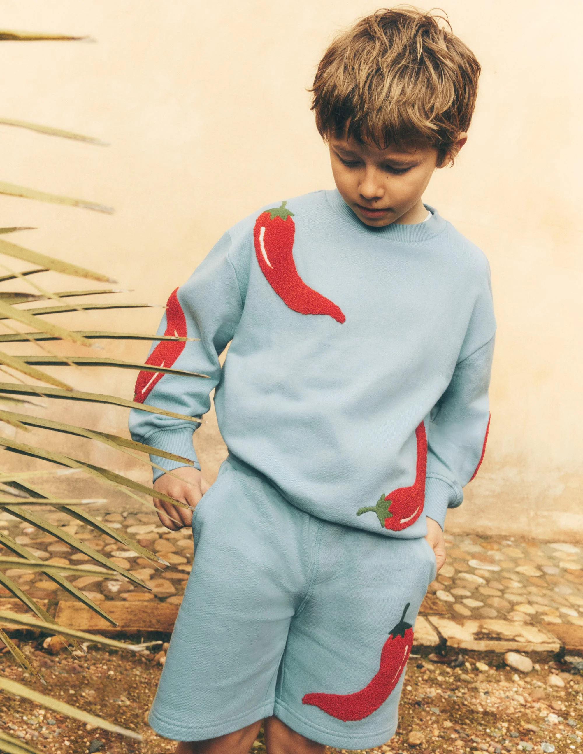 Fun Sweatshirt-Seamist Blue Chillies | Boden (US)