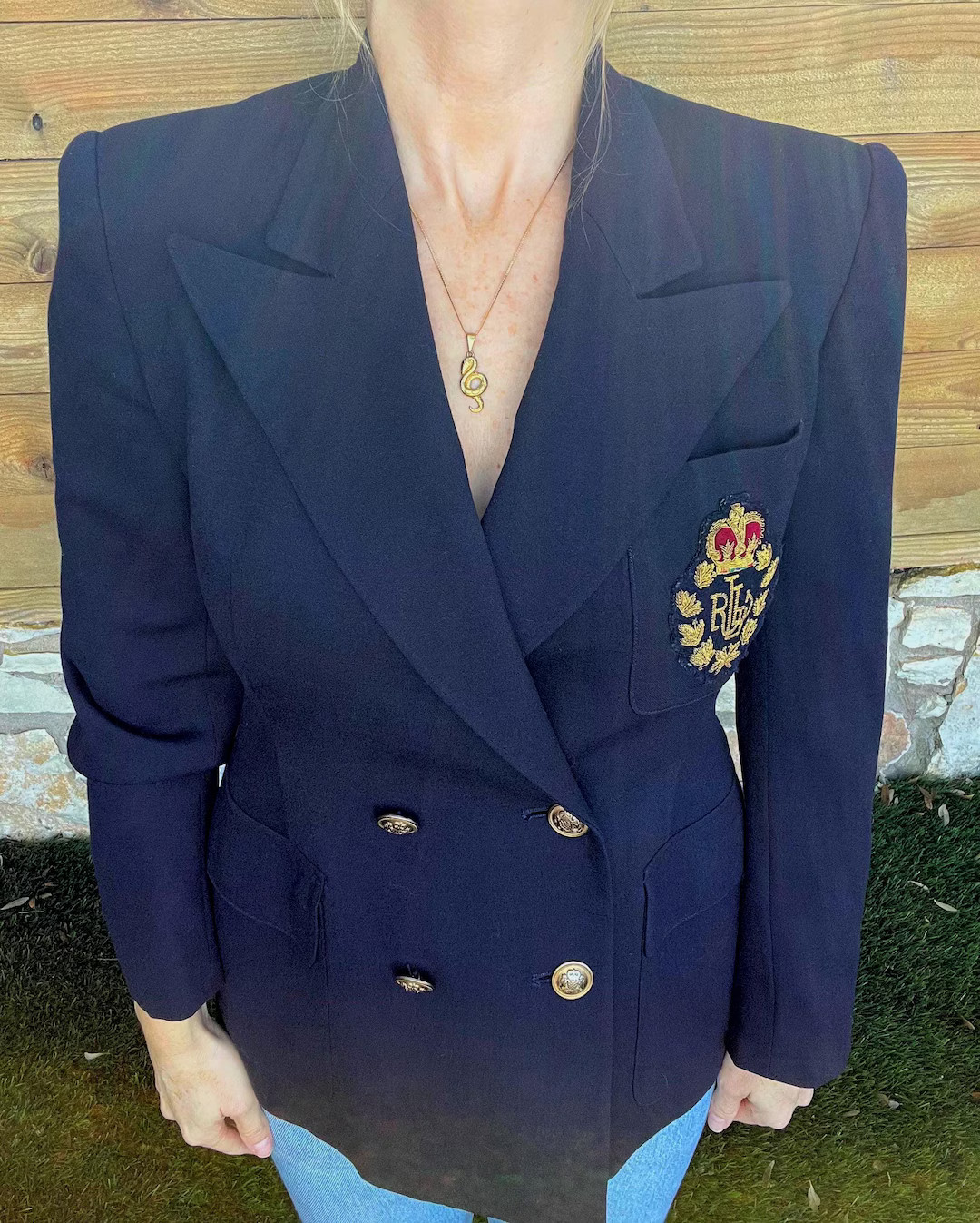 Vintage Ralph Lauren Crest Blazer Size 2P - Etsy | Etsy (US)