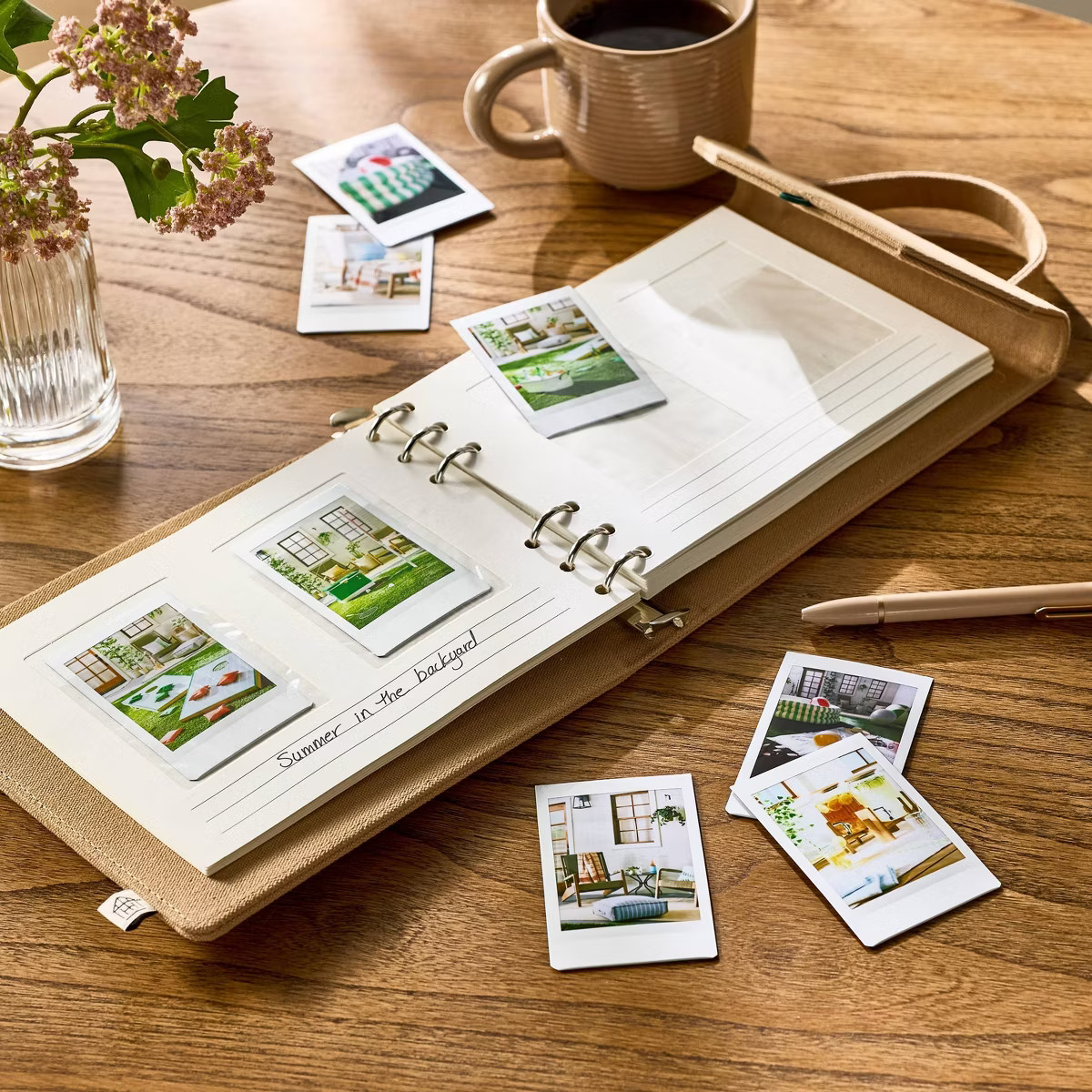 7"x11" Photo Album 2 Per Page Tan Canvas - Hearth & Hand™ with Magnolia | Target