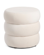 Triss Velvet Ottoman | Marshalls
