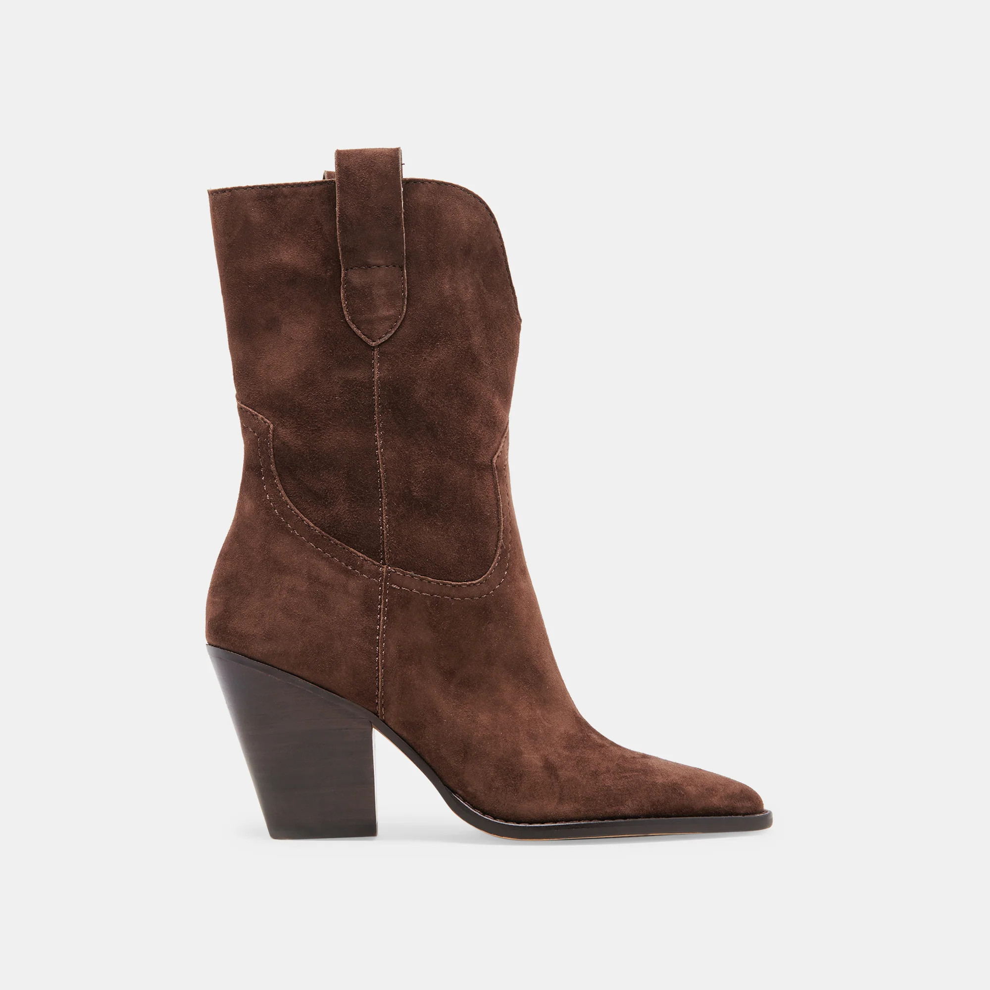 Jessey Boots Dk Brown Suede | DolceVita.com