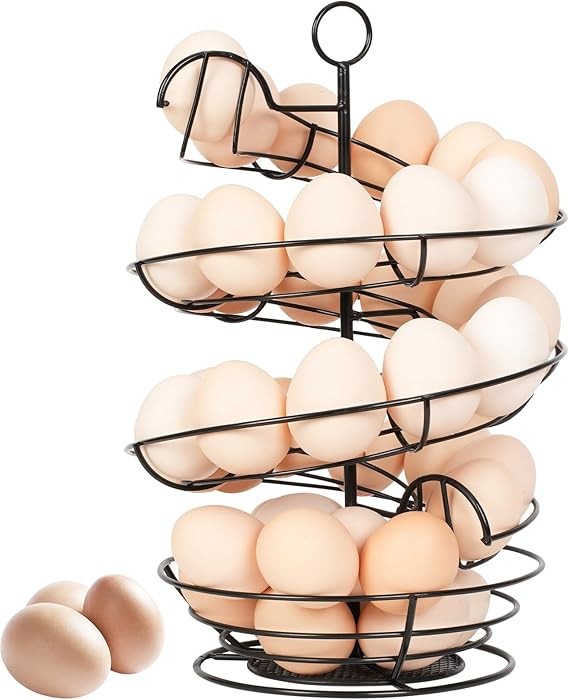 Abiglifty Spiral Metal Egg Holder Countertop, Fresh Egg Holder Countertop,Egg Storage for Counter... | Amazon (US)