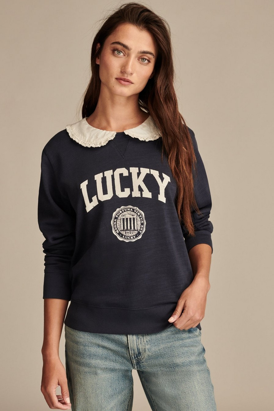 PETER PAN COLLARED SWEATSHIRT | Lucky Brand