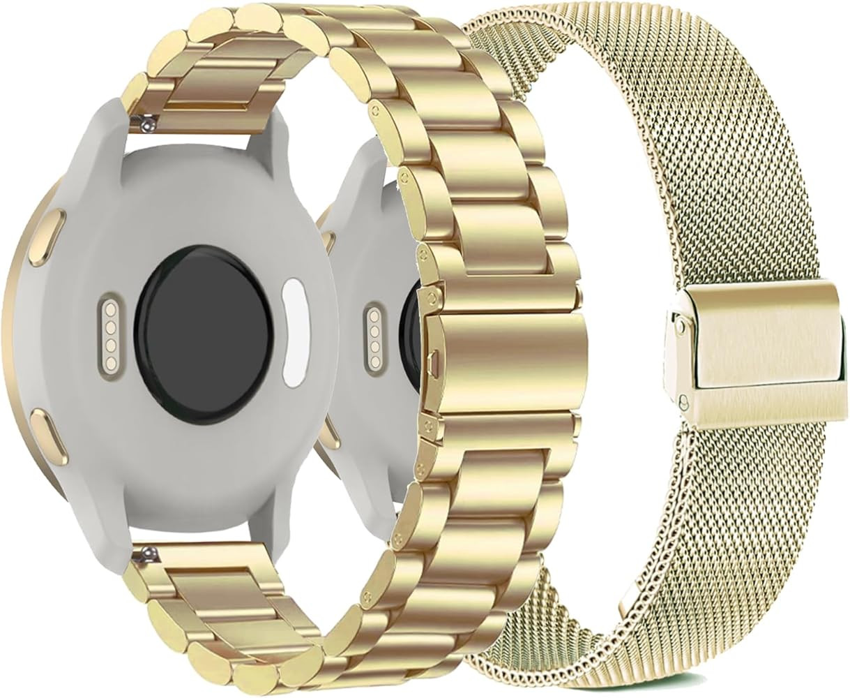 ViCRiOR Watch Bands Compatible with 18mm Garmin Venu 3S/ Vivoactive 4S /Venu 2s / Vivomove 3S, So... | Amazon (US)