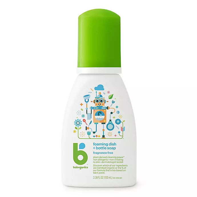 Babyganics® 3.38 oz. Fragrance-Free Foaming Dish & Bottle Soap | buybuy BABY