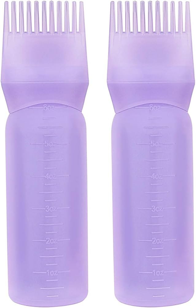 Yebeauty Root Comb Applicator Bottle, 2 Pack 6 Ounce Hair Oil Applicator Bottle for Hair Dye Bott... | Amazon (US)