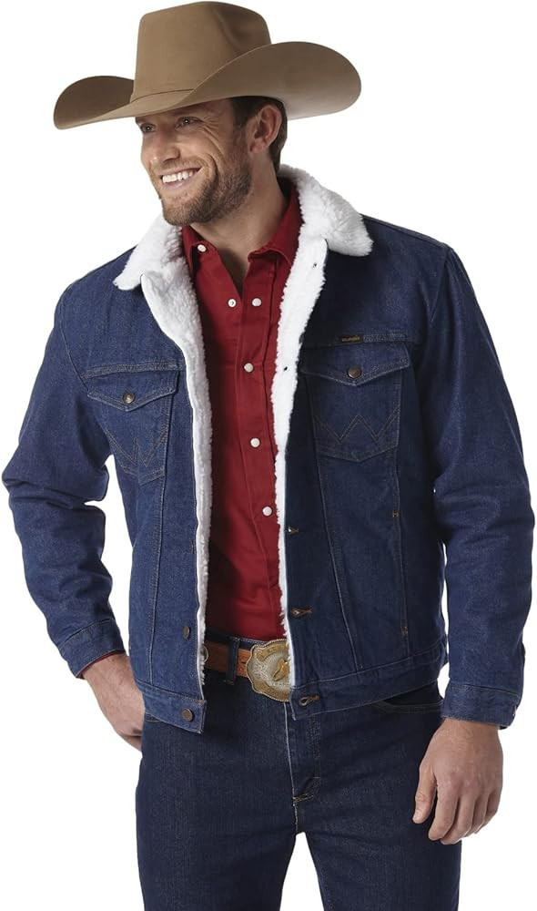 Wrangler Men's Cowboy Cut Western Lined Denim Jacket | Amazon (US)