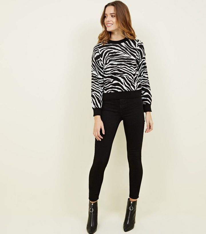Black High Waist Super Skinny Hallie Jeans | New Look | New Look (UK)