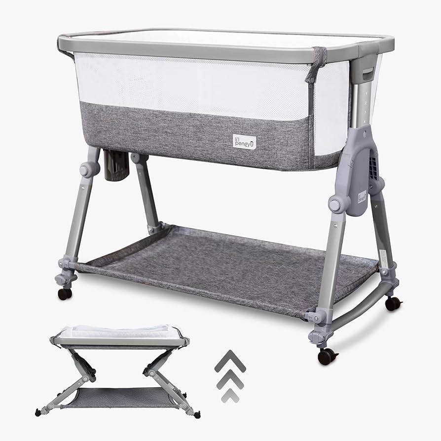 Baby Bassinet Bedside Sleeper for Baby, Li’l Pengyu Foldable Bassinet with Rocking Cradle Mode,... | Amazon (US)