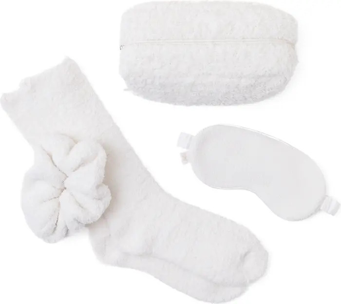 Barefoot Dreams® CozyChic™ Eye Mask, Socks & Scrunchie Travel Set | Nordstrom | Nordstrom