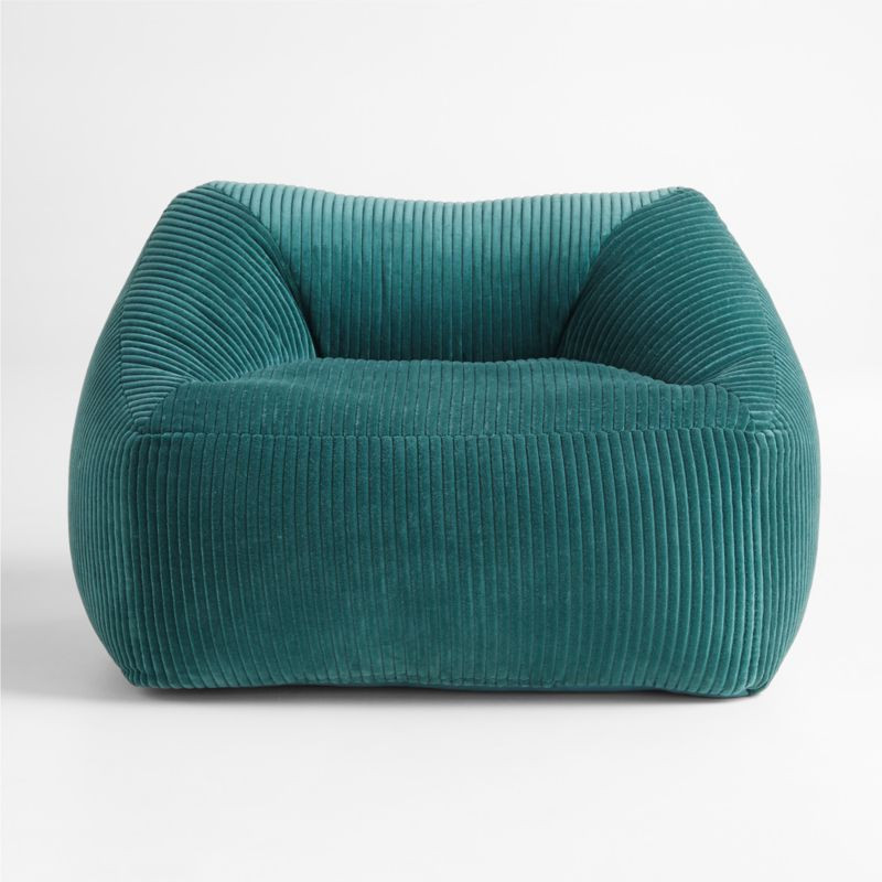 Teal Corduroy Kids Plush Chair + Reviews | Crate & Kids | Crate & Barrel