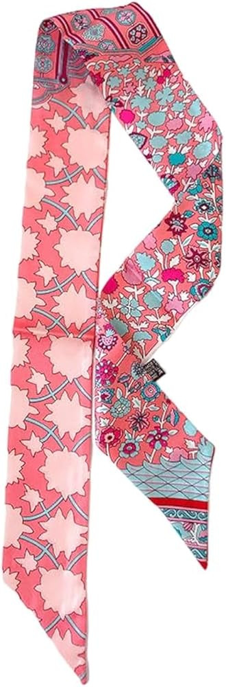 100% Mulberry Silk Scarf for Handbags,Bags, and Purses,1 Pcs 2"x35" Hair Ribbon Skinny Neck Scarv... | Amazon (US)